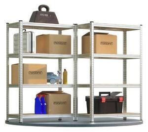 Deuba Set de 2 rafturi 160x90x40 cm - argintiu