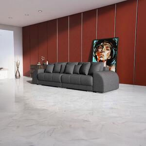 Canapea extensibilă dumonde cu 2 lăzi de depozitare si sezut confortabil din spuma high-density, Verona Enjoy Graphite 310x120 cm