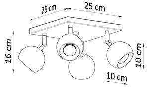 Plafonieră spot OCULARE 4xGU10/40W/230V