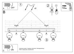 Plafonieră spot OCULARE 4xGU10/40W/230V
