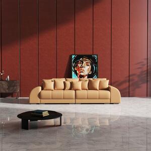 Canapea extensibilă dumonde cu 2 lăzi de depozitare si sezut confortabil din spuma high-density, Verona Enjoy Mango 310x120 cm