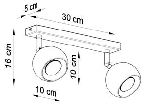 Plafonieră spot OCULARE 2xGU10/40W/230V