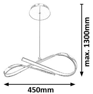 Rabalux 2188 - Lustră LED pe cablu ANIELA LED/20W/230V