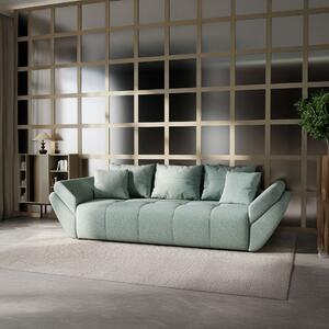 Canapea extensibilă dumonde cu ladă de depozitare si sezut confortabil din spuma high-density, Berlin Enjoy Mint 250x100 cm