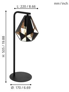 Eglo 43058 - Lampă de masă CARLTON 1xE27/60W/230V