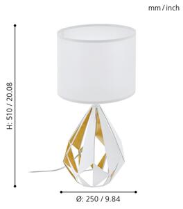 Eglo 43078 - Lampă de masă CARLTON 1xE27/60W/230V