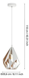 Eglo 43001 - Lustră pe cablu CARLTON 1xE27/60W/230V