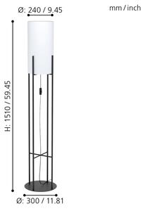 Eglo 43141 - Lampadar GLASTONBURY 1xE27/60W/230V