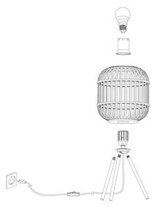 Eglo 43218 - Lampă de masă BORDESLEY 1xE27/28W/230V