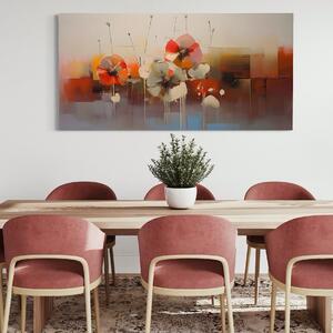 Tablou Canvas Premium LuxCanva® A1377, Red Flowers , Dormitor, Maci, Pictura, Flori, Decorativ, Living, Culori Vibrante