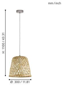 Eglo 43113 - Lustră pe cablu KIRKCOLM 1xE27/60W/230V