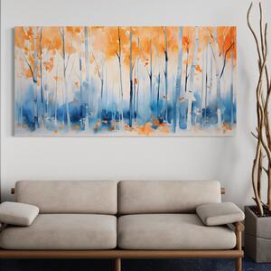 Tablou Canvas Premium LuxCanva® A1382, In Culorile Toamnei , Living, Padure, Natura, Copaci, Dormitor, Culori Vibrante
