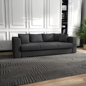 Canapea extensibilă dumonde cu ladă de depozitare si sezut confortabil din spuma high-density, Gloria Enjoy grafit 240x100 cm