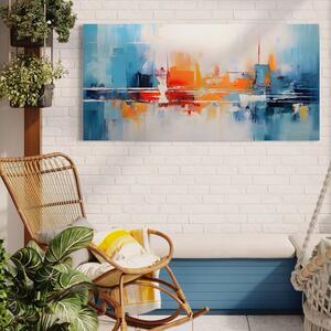 Tablou Canvas Premium LuxCanva® A1391, Contrast De Culori , Living, Arta Moderna, Pata De Culoare, Abstract, Dormitor, Culori Vibrante