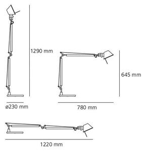 Lampă de masă Artemide AR A001000+AR A004030 KOMPLET 1xE27/70W/230V