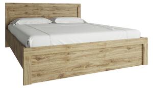 Pat matrimonial 120 cm Deloris (stejar navarra) (fără saltea și somieră). 1052886