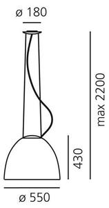 Artemide AR A242100 - Lustră pe cablu NUR 1xE27/205W/230V
