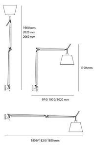 Artemide AR 0564010A+AR 0780030A+AR 0779010A COMPLET - Lampadaar TOLOMEO MEGA 1xE27/150W/230V