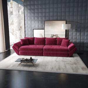 Canapea extensibilă dumonde cu ladă de depozitare si sezut confortabil din spuma high-density, Loana Zoom Rosu 300x100 cm