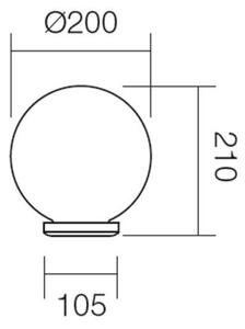Abajur de rezervă Redo 9760 SFERA d. 20 cm IP44 maro