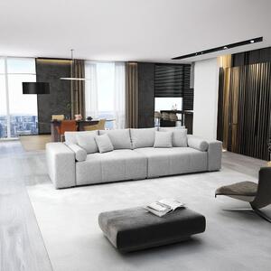 Canapea extensibilă dumonde cu ladă de depozitare si sezut confortabil din spuma high-density, Marbela Enjoy Grey XXL 295x120 cm