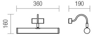 Redo 02-844 - Lampă pentru tablou CAIRO 2xE14/28W/230V 36 cm albă