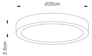 Globo 12366-30 - Plafonieră LED dimabilă VITOS, 28W/230V