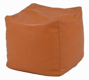 Taburet Cub, Material Piele ecologica - Brown