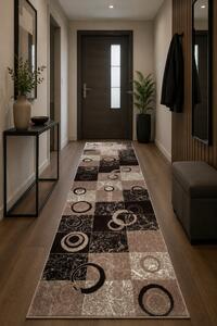 Traversa Hol, Model Mira 24170 120, Festonata, Latime 120 cm, Maro Dreptunghi, Maro, 120 x 300