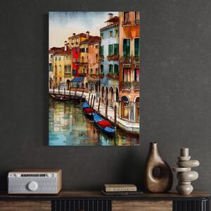 Tablou Canvas Premium LuxCanva® A1430, The Architecture Of Venice , Room, Oras, Gondola, Plimbare, Vacanta, Living, Culori Vibrante