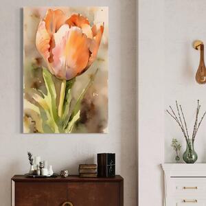 Tablou Canvas Premium LuxCanva® A1436, Laleaua Roz , Decorativ, Pictura, Floare, Planta, Natura, Dormitor, Culori Vibrante