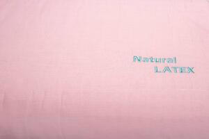 Perna ergonomica TAHAGOV LATEXCEL, 64x40x11 cm, latex natural, husa bumbac 100%, roz
