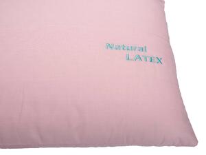 Perna TAHAGOV LATEXCEL, 66x38x14 cm, latex natural, husa bumbac 100%, roz