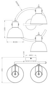 Globo 54655-3 - Lampă spot FILLO 3xE14/25W/230V