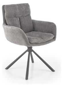 Scaun rotativ K495, gri, stofa clasica, 87x60x65 cm