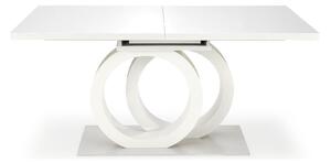 Masa extensibila GALARDO, alb lucios/auriu, 160/200x90x76.5 cm