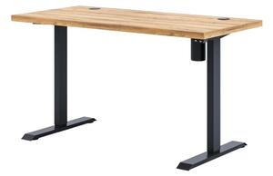 Masă PC cu înălțime regelabilă electric Sonic (stejar craft + Negru). 1054960