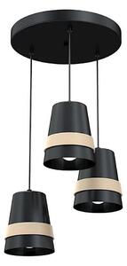 Lustră pe cablu VENEZIA 3xE27/60W/230V negru