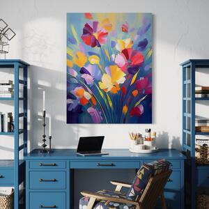 Tablou Canvas Premium LuxCanva® A1458, Luna Florilor , Decorativ, Living, Planta, Buchet, Colorat, Culori Vibrante