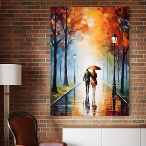 Tablou Canvas Premium LuxCanva® A1470, Aleea Indragostitilor , Room, Cuplu, Oameni, Iubire, Plimbare, Dormitor, Culori Vibrante
