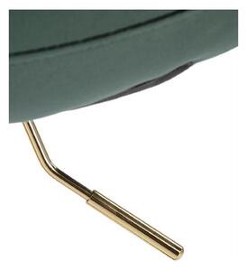 Scaun de bar H120, verde/auriu, stofa catifelata, 43x44x84 cm