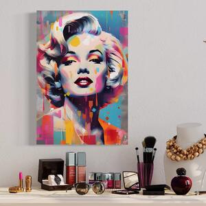 Tablou Canvas Premium LuxCanva® A1484, Lady Marilyn Monroe , Living, Vedeta, Frumusete, Model, Actrita, Dormitor, Culori Vibrante