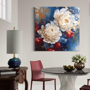 Tablou Canvas Premium LuxCanva® A1478, Sugestie De Primavara , Living, Flori. Bujor, Natura, Colorat, Room, Culori Vibrante