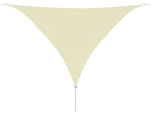 Parasolar din țesătură oxford triunghiular, 3,6x3,6x3,6 m, crem