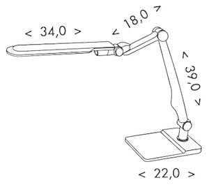 Ecolite LBL1207-STR - LED Lampă de masă dimmabilă MATRIX LED/10W/230V