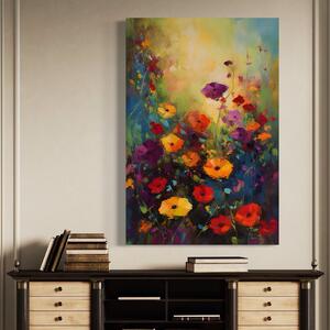Tablou Canvas Premium LuxCanva® A1488, Forme Florale , Room, Plante, Primavara, Camp, Natura, Dormitor, Culori Vibrante