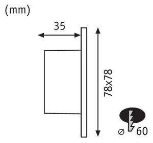 Paulmann 92922 - LED/1,7W Iluminat scară WAND 230V