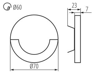 Kanlux 27559 - Aplica LED de perete pentru scări SOLA LED/0,8W/12V 3000K