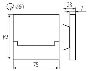 Kanlux 29853 - Aplică de perete pentru scări SABIK LED/0,8W/12V 3000K