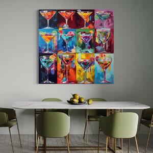 Tablou Canvas Premium LuxCanva® A1495, Cocktail , Room, Bautura, Pahare, Bar, Bucatarie, Culori Vibrante